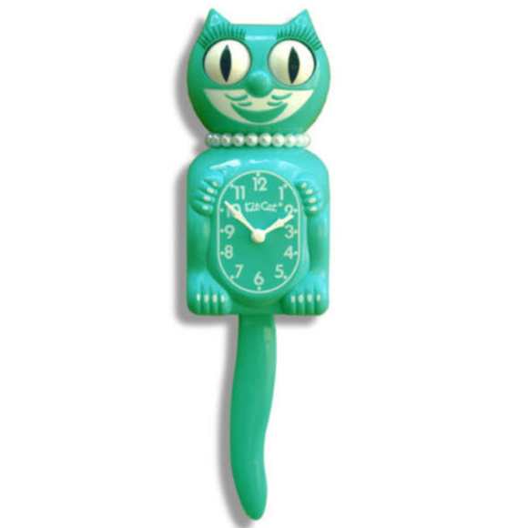 LAST One! Emerald Green Lady KIT-CAT CLOCK KAT KLOCK - Picture 6 of 7